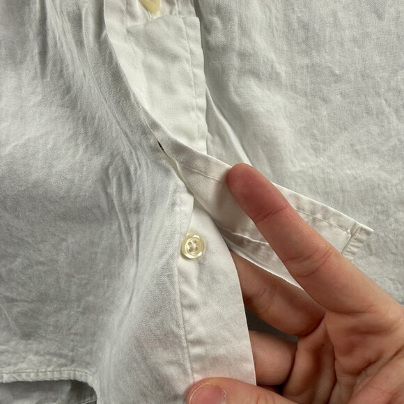 Gitman Bros Cotton Ultra Fine USA Oxford 16.5 35 Button-Down Pinpoint White Men - Picture 9 of 14